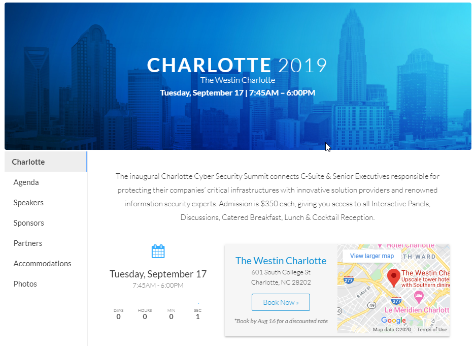 Conference: Cyber Security Summit (Charlotte) 2019
