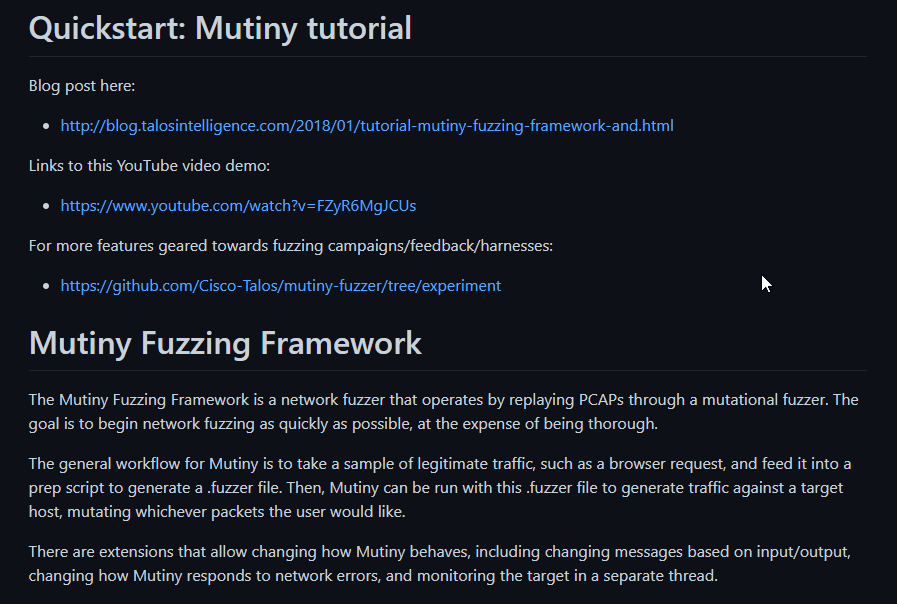 Network Fuzzing through Mutiny Fuzzing Framework